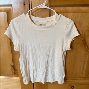 Madewell Cream Supima Rib Tee